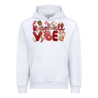 White baseball vibes Urban Hoodie - MaliasSmallBusiness