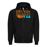 Black little sister biggest fan Zipper Hoodie - HRA Design Shop