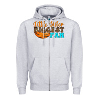 Heather Grey little sister biggest fan Zipper Hoodie - HRA Design Shop