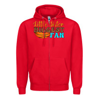 Red little sister biggest fan Zipper Hoodie - HRA Design Shop