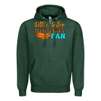 Sports Green little sister biggest fan Zipper Hoodie - HRA Design Shop