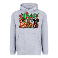 Heather Grey lets get lit with Christmas Heavyweight Hoodie - AdoDesignShop