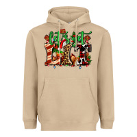 Mushroom lets get lit with Christmas Heavyweight Hoodie - AdoDesignShop