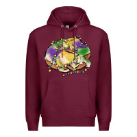 Burgundy mardi gras king cake Premium Hoodie - MaliasSmallBusiness