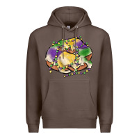 Coffee mardi gras king cake Premium Hoodie - MaliasSmallBusiness