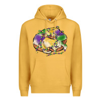 Mustard mardi gras king cake Premium Hoodie - MaliasSmallBusiness