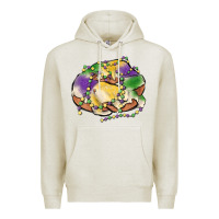 Oatmeal Heather mardi gras king cake Premium Hoodie - MaliasSmallBusiness