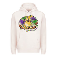Pale Pink mardi gras king cake Premium Hoodie - MaliasSmallBusiness