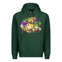 Sports Green mardi gras king cake Premium Hoodie - MaliasSmallBusiness