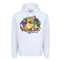 White mardi gras king cake Premium Hoodie - MaliasSmallBusiness