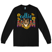 Black western collie mom Long Sleeve Tee - texasbilliewilder