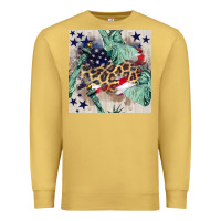 Antique Gold statue of liberty leopard Premium Sweatshirt - BundleAndBundleShop