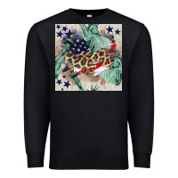 Black statue of liberty leopard Premium Sweatshirt - BundleAndBundleShop