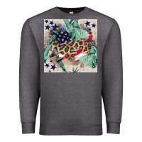 Charcoal Heather statue of liberty leopard Premium Sweatshirt - BundleAndBundleShop