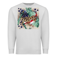 Dove Grey statue of liberty leopard Premium Sweatshirt - BundleAndBundleShop