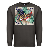 Smoke statue of liberty leopard Premium Sweatshirt - BundleAndBundleShop