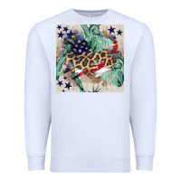 White statue of liberty leopard Premium Sweatshirt - BundleAndBundleShop