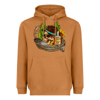 Meerkat cowboy cactus  sunflowers whiskey Heavyweight Hoodie - AdoDesignShop
