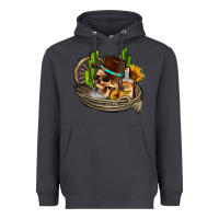 Smoke cowboy cactus  sunflowers whiskey Heavyweight Hoodie - AdoDesignShop
