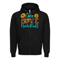 Black live love basketball Zipper Hoodie - HRA Design Shop
