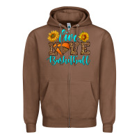 Chestnut live love basketball Zipper Hoodie - HRA Design Shop
