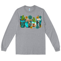 Heather Grey gemstone coffee cups Long Sleeve Tee - Zillion Design Studio