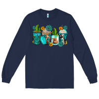 Navy gemstone coffee cups Long Sleeve Tee - Zillion Design Studio