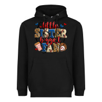 Black little sister biggest fan baseball Heavyweight Hoodie - Jasminsmagicworld