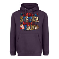 Plum little sister biggest fan baseball Heavyweight Hoodie - Jasminsmagicworld