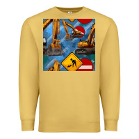 Antique Gold excavator seamless pattern Premium Sweatshirt - BundleAndBundleShop