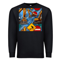 Black excavator seamless pattern Premium Sweatshirt - BundleAndBundleShop