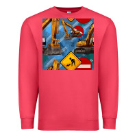 Cardinal excavator seamless pattern Premium Sweatshirt - BundleAndBundleShop