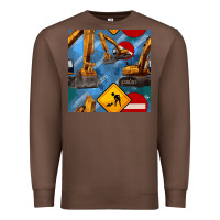 Chestnut excavator seamless pattern Premium Sweatshirt - BundleAndBundleShop