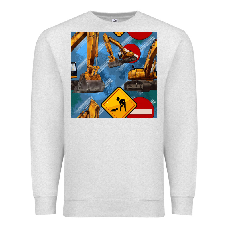 Excavator Seamless Pattern Premium Sweatshirt by BundleAndBundleShop | Teevron