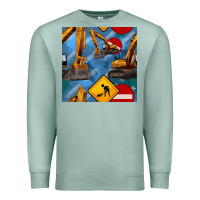 Seafoam excavator seamless pattern Premium Sweatshirt - BundleAndBundleShop