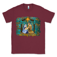 Burgundy oh holy night western Classic Tee - RanaPortraitStore