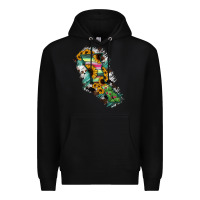 Black Baja California State Of Mexico Map Premium Hoodie - RanaPortraitStore