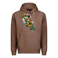 Chestnut Baja California State Of Mexico Map Premium Hoodie - RanaPortraitStore