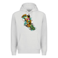 Dove Grey Baja California State Of Mexico Map Premium Hoodie - RanaPortraitStore