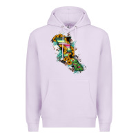 Lilac Baja California State Of Mexico Map Premium Hoodie - RanaPortraitStore