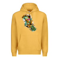 Mustard Baja California State Of Mexico Map Premium Hoodie - RanaPortraitStore
