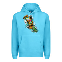 Ocean Blue Baja California State Of Mexico Map Premium Hoodie - RanaPortraitStore