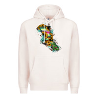 Pale Pink Baja California State Of Mexico Map Premium Hoodie - RanaPortraitStore