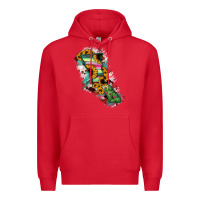 Red Baja California State Of Mexico Map Premium Hoodie - RanaPortraitStore