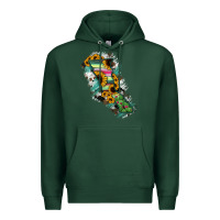 Sports Green Baja California State Of Mexico Map Premium Hoodie - RanaPortraitStore