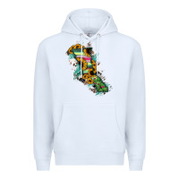 White Baja California State Of Mexico Map Premium Hoodie - RanaPortraitStore