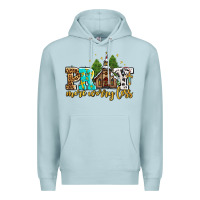Blue Mist pray more worry less with church Premium Hoodie - AdoDesignShop
