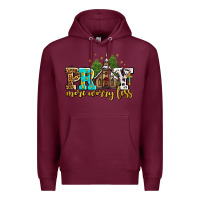 Burgundy pray more worry less with church Premium Hoodie - AdoDesignShop