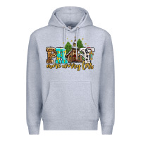 Heather Grey pray more worry less with church Premium Hoodie - AdoDesignShop
