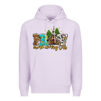 Lilac pray more worry less with church Premium Hoodie - AdoDesignShop